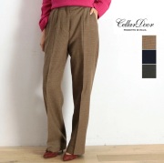 【90%OFF】【アプト別注】CELLAR DOOR セラードアー 千鳥格子 チェック ウール素材ワイドパンツ PENDLE-B226 ベージュ グレー ブラック｜ボトムス 18AW