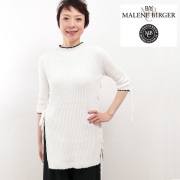 【80%OFF】BY MALENE BIRGER バイマレーネビルガー コットンサイドスリットリブニット Q66683001 ホワイト | 19SS