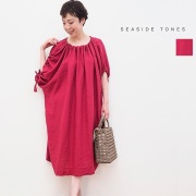 【60％OFF】SEASIDE TONES シーサイドトーンズ 15710025 リネン ルーズドレス ギャザーワンピース | 春夏 21SS/22SS