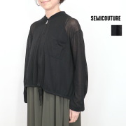 SEMI COUTURE セミクチュール 69510329 シースルーニットブルゾン ジップカーディガン | 26SS アウター 春夏