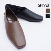 SHISEI フラットシューズ ブラック　37.5 SHISEI フラットシューズ ブラック37.5
