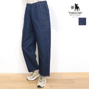 TreBarraBi トレバラビ 66814330 コットンリネン デニムテーパードパンツ 綿麻 イージーパンツ ワイドデニムパンツ | 26SS ボトムス 春夏
