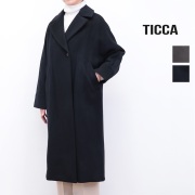 TICCA ティッカ TBEA-245  ロングテントコート ウールコート メルトン シングルコート | 25AW アウター 秋冬