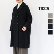 TICCA ティッカ TBFA-201 テントコート ミドルコート ウールコート メルトン オーバーサイズ | 26AW アウター 秋冬
