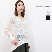 【60%OFF】TORRAZZO DONNA トラッゾドンナ 6243-500 クロシェニットプルオーバー かぎ編み レース編み トラッツォドンナ | 24SS 春夏 トップス