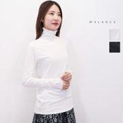 WALANCE ワランス 3243-020 オーガニックコットン×カシミヤ ハイネックジャージーＴシャツ インナー ロンT 長袖 薄手  | 24AW トップス 秋冬