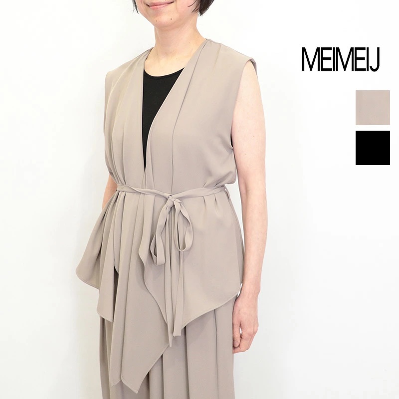 MEIMEI J メイメイジェイ 32616007 ハンカチネックラインジレ ジャージ ベスト | 26SS トップス 春夏