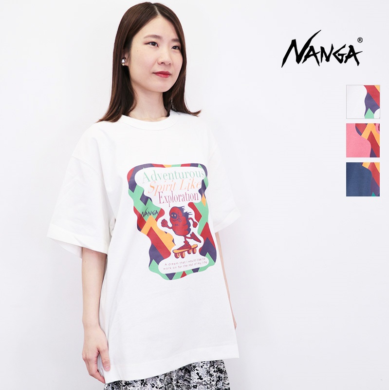NANGA ナンガ N2500-1M102C エコハイブリットTシャツ スケートボード 寝袋 スケボー ECOHYBRID TEE (SBM PT) | 25SS トップス 春夏