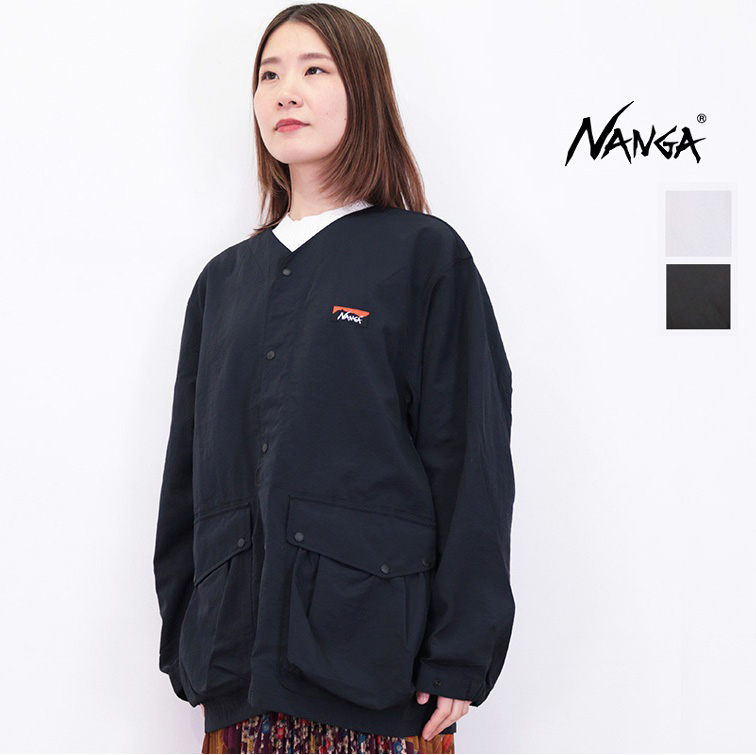 NANGA ナンガ NW2411-1D501-A ナイロンタッサーノーカラージャケット カーディガン ウィンドブレーカー NYLON TUSSER NO COLLAR JACKET 軽量 春アウター メンズ レディース ユニセックス | アウター 24SS 春夏