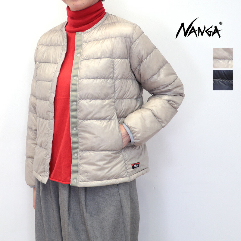 NANGA ナンガ N2531-OF065B インナーダウンカーディガン 7DAYS INNER DOWN CARDIGAN W ライトアウター ライトダウンジャケット ショート丈 ノーカラー  | 25AW アウター 秋冬
