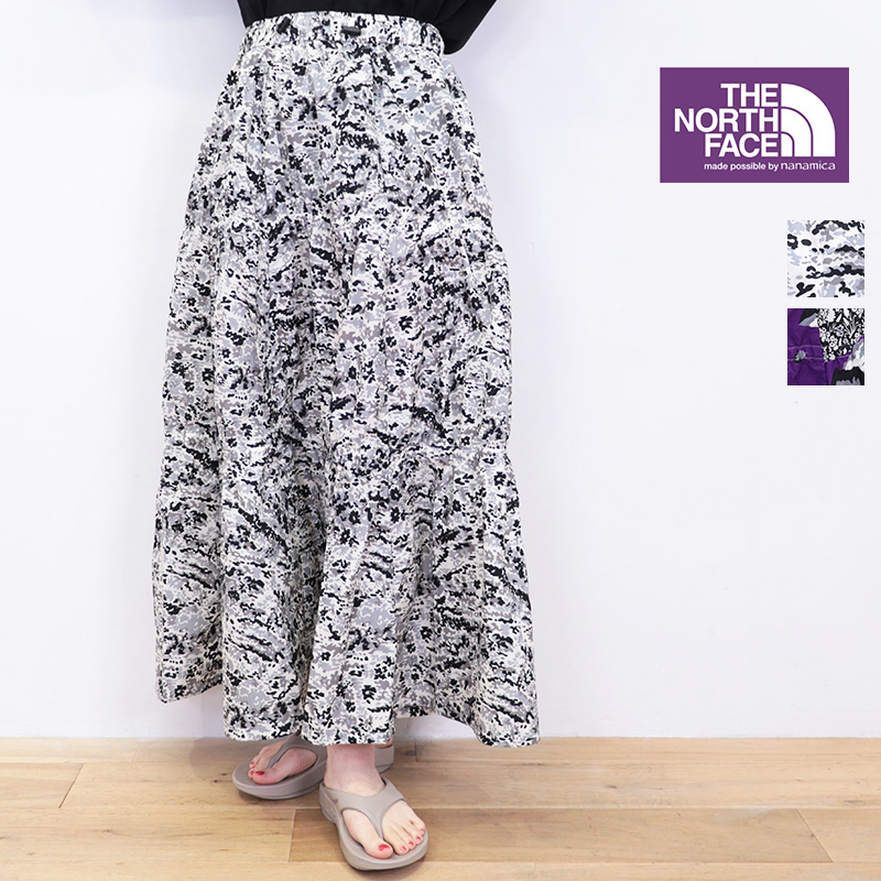 【正規品】THE NORTH FACE PURPLE LABEL ノースフェイス パープルレーベル N25SE072 NOMA t.d フラワープリントティアードロングスカート Flower Printed Field Tiered Skirt | ボトムス 25SS