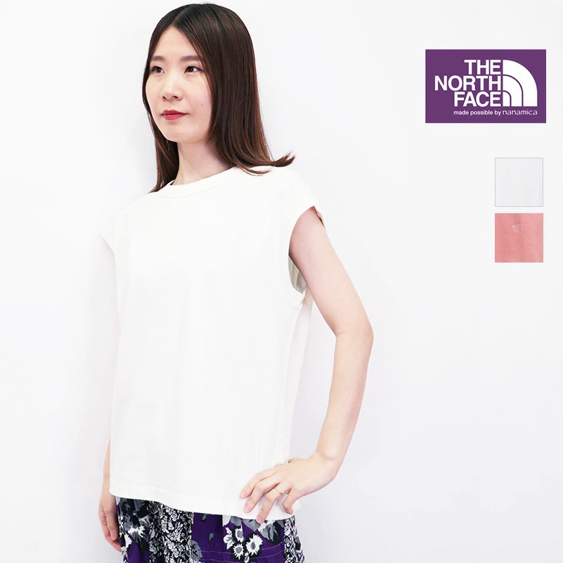 【正規品】THE NORTH FACE PURPLE LABEL ノースフェイス パープルレーベル N25SH059 コットンジャージーノースリーブTシャツ  Cotton Jersey Sleeveless Tee フレンチスリーブ  | トップス 25SS 春夏