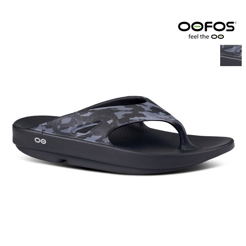【期間限定30％OFF】【国内正規品】OOFOS ウーフォス OOriginal Sport Camo  ウーオリジナル リカバリートングサンダル ビーチサンダル ビーサン カモフラージュ 迷彩 レディース メンズ ユニセックス BLACKCAMO | シューズ 春夏 23SS