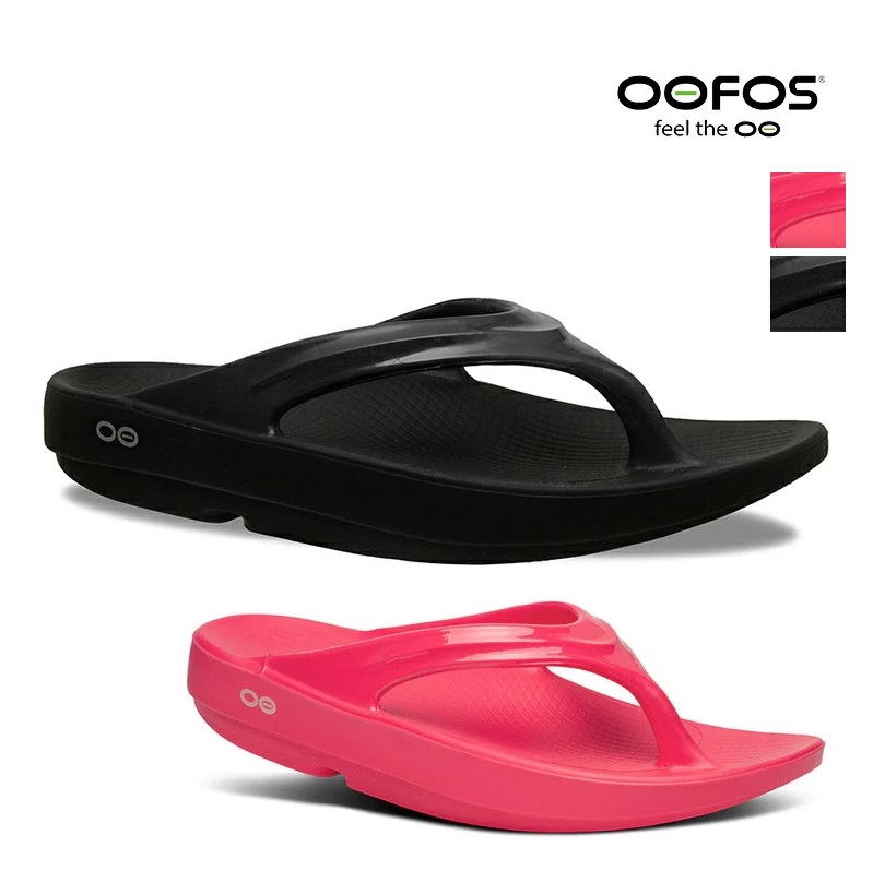 期間限定ポイント10倍【国内正規品】OOFOS ウーフォス OOlala  ウーララ リカバリートングサンダル エナメル ビーチサンダル ビーサン レディース メンズ ユニセックス BLACK ブラック NeonBerry ネオンベリー ピンク | シューズ 春夏