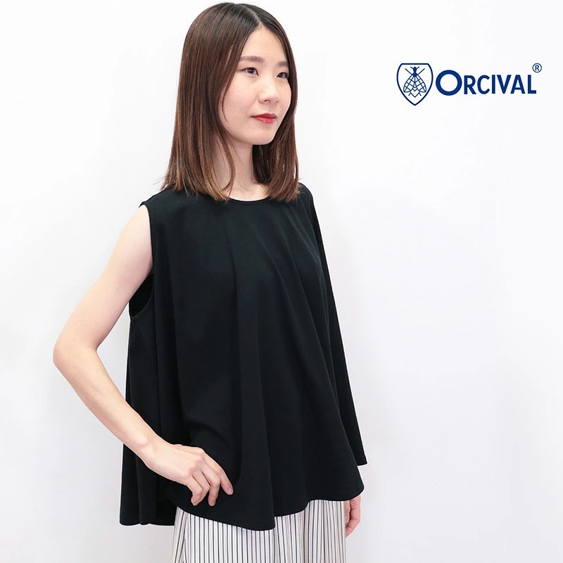 【40％OFF】ORCIVAL オーシバル OR-C0422 OEJ ノースリーブフレアTシャツ カットソー ジャージ ブラウス | 25SS トップス 春夏