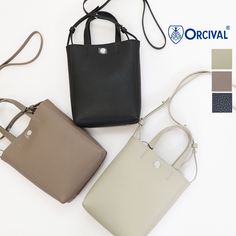 ORCIVAL オーシバル OR-H0346 DFT レザーショルダーバッグ トートバッグ ハンドバッグ サコッシュ ミニバッグ 2WAY 斜め掛け 本革 Double Face Leather 2way Tote Bag  | 26SS バッグ 春夏