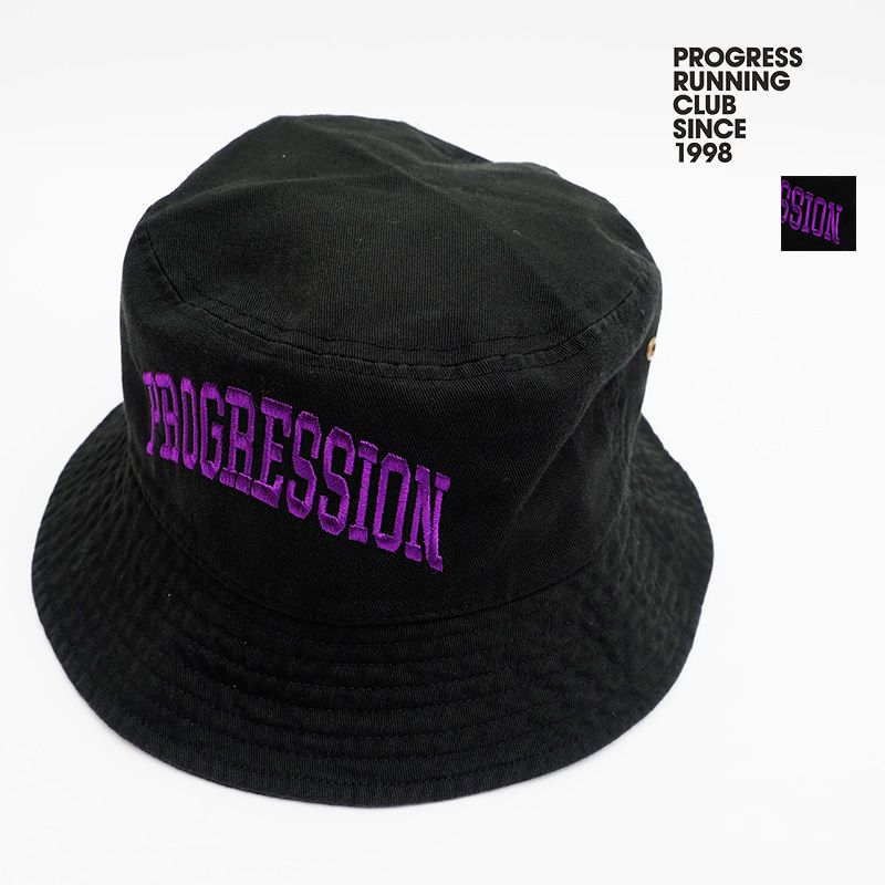 【期間限定30％OFF】PROGRESS RUNNING CLUB プログレスランニングクラブ PROGRESS ARCH BUCKET HAT バケットハット バケハ 帽子 ロゴ  ユニセックス メンズ レディース ギフト | 23SS ファッショングッズ 春夏