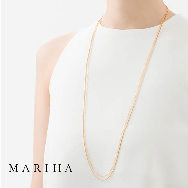 MARIHA マリハ Silent Rain サイレントレイン 二連ネックレス 80cm シルバー925/18金メッキ チェーンネックレス| アクセサリー 21AW