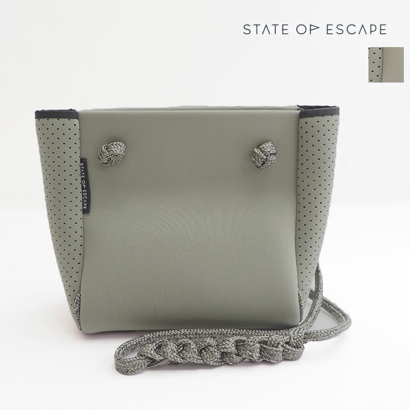 【正規品】STATE OF ESCAPE ステイトオブエスケープ SOJOURN ソジョーン セージグリーン ブレンドロープ SageGreen ショルダーバッグ ハンドバッグ クラッチバッグ ミニバッグ ネオプレン メッシュバッグ ステートオブエスケープ