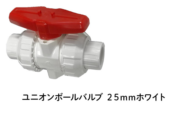DIN ユニオンボールバルブ ２５ｍｍ ホワイト