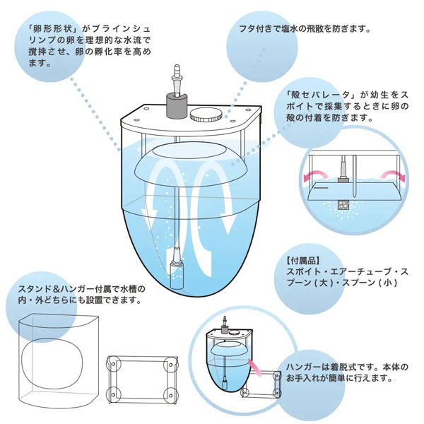 Leaf Corporation ブラインシュリンプ孵化器 ハッチャー24 アクア