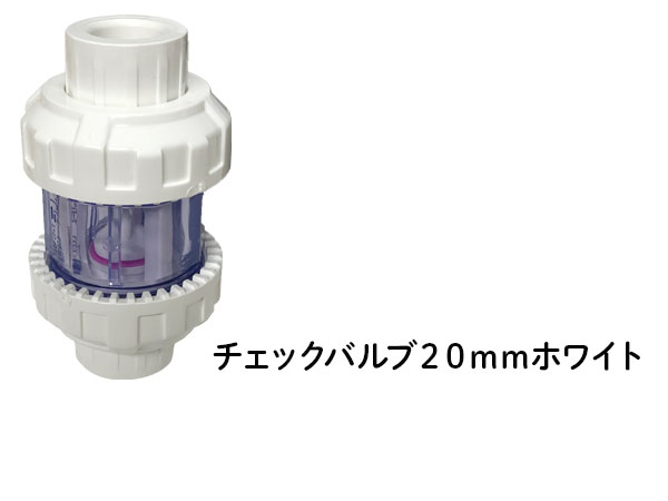 DIN チェックバルブ ２０ｍｍ ホワイト