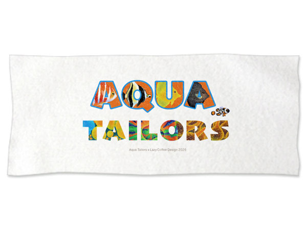 【Lazy coffee design×Aquatailors　限定コラボ】　フェイスタオル