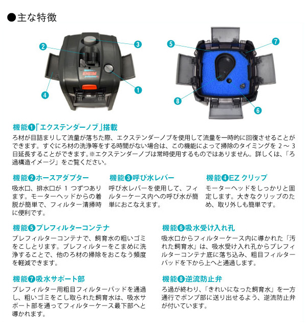 外部フィルター エーハイム プロフェッショナル4+ 2275 50Hz