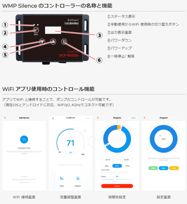 Silence DC Pump DCP-6000Ⅱ WiFi機能付き Jebao DCP-6000ii アクアテイラーズ オンラインショップ