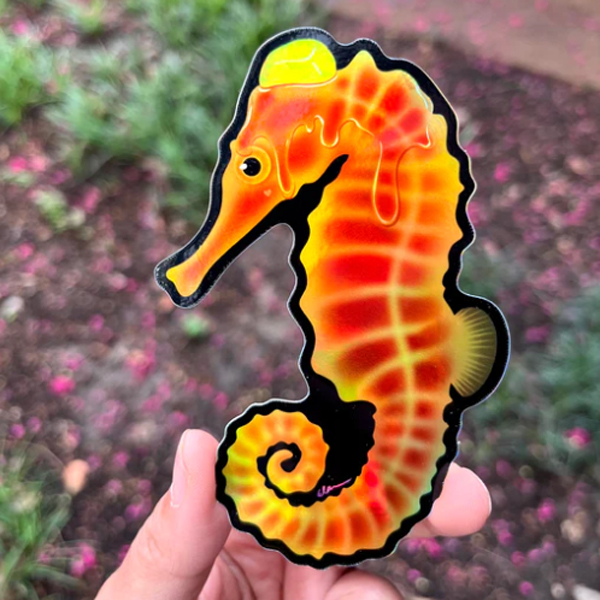 【正規輸入品】lazycoffeedesign Seahorse Waffle sticker / holographic