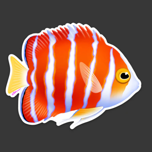 【正規輸入品】lazycoffeedesign Peppermint Angelfish sticker