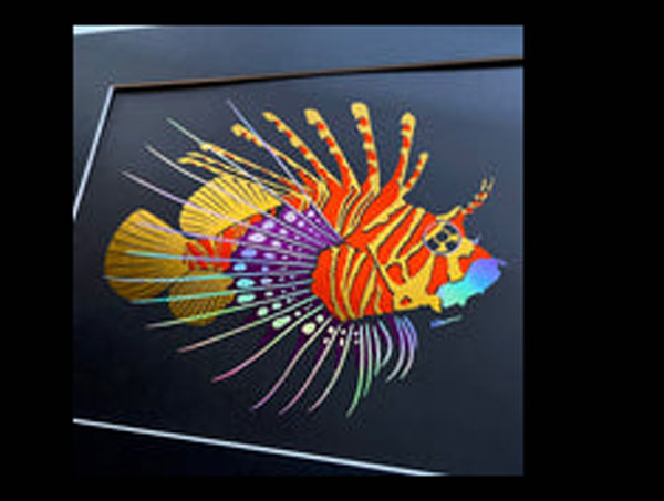 【正規輸入品】Lion Fish Foil Art Print