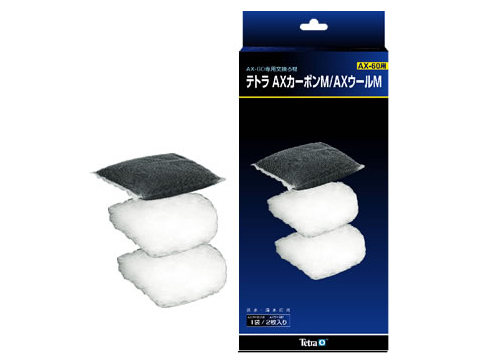 テトラ AXカーボンM/AXウールM カーボン1袋/ウール2枚入 (AX-60/60Plus用)