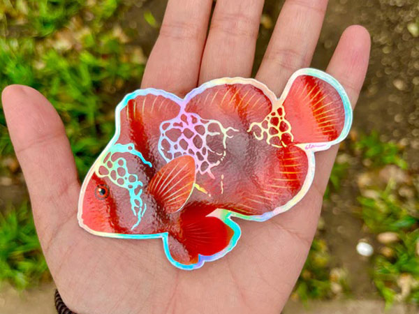 【正規輸入品】Lightning Maroon Sticker/ Holographic