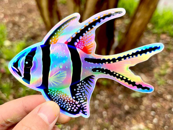 【正規輸入品】Rainbow Banggai “Fin” sticker/ Holographic