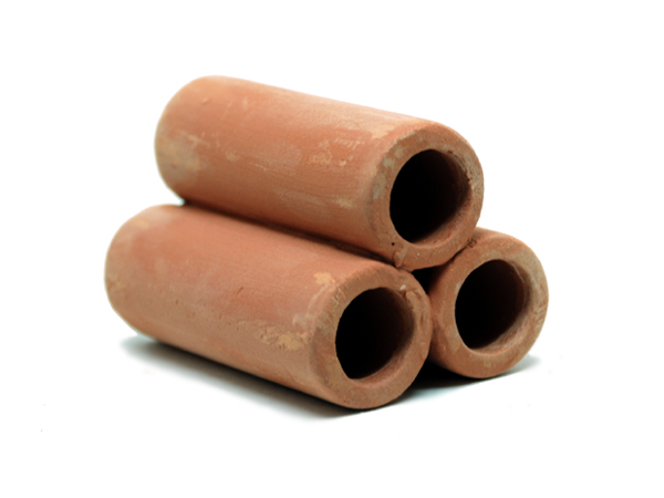 リキジャパン 珪藻土入りシェルター シュリンプ土管 茶・3