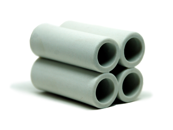 リキジャパン 珪藻土入りシェルター シュリンプ土管 白・4