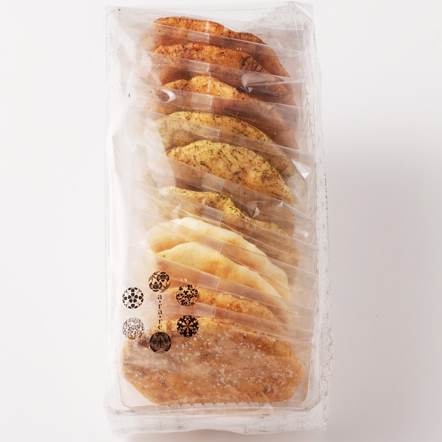 手焼きサクサクせんべい四種 あられの匠 白木