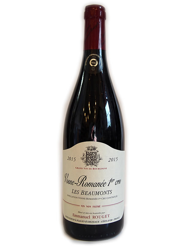 訳あり[2015]ヴォーヌ ロマネ プルミエ クリュ レ ボーモン/エマニュエル ルジェ　Vosne Romanee 1er cru Les Beaumonts/EMMANUEL ROUGET　赤 750ml　※スクリューキャップ傷