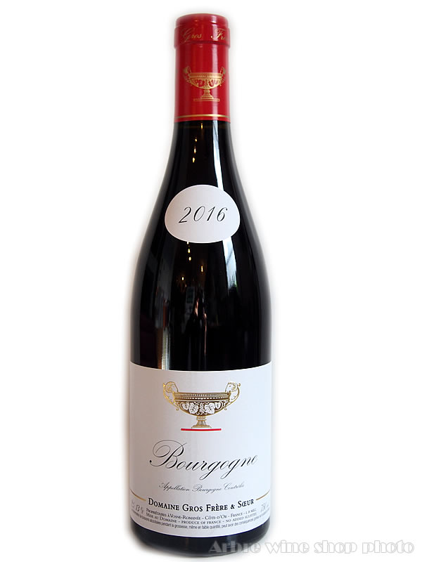 [2016]ブルゴーニュ 赤　ドメーヌ・グロ・フレール・エ・スール　Bourgogne Rouge　Domaine Gros Frere et Soeur 赤 750ml