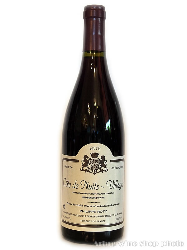 [2012]コート・ド・ニュイ・ヴィラージュ/フィリップ・ロティ　Cote De Nuits Villages /Philippe Roty 赤　750ml