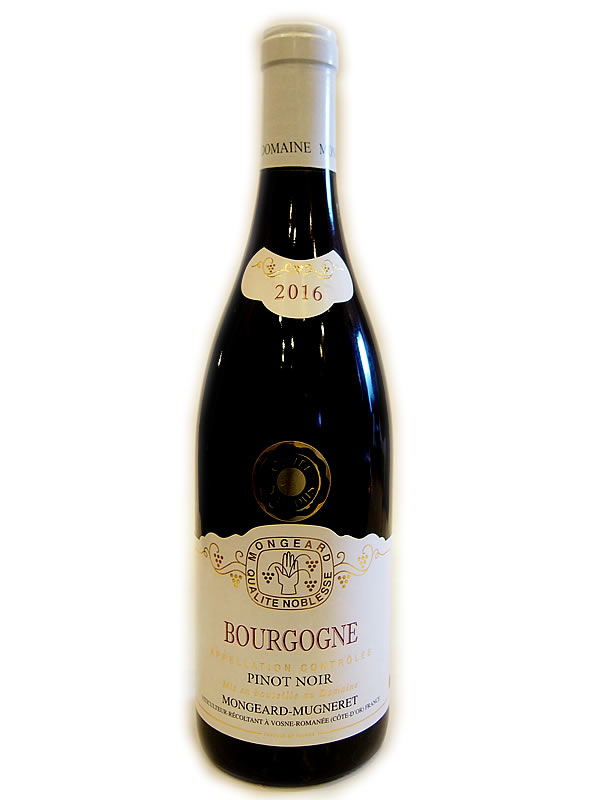 [2016］ブルゴーニュ ピノ ノワール キュヴェ サピドュス  モンジャール・ミュニュレ　Bourgogne Pinot Noir Cuvee Sapidus　MONGERD-MUGNERET 赤 750ml