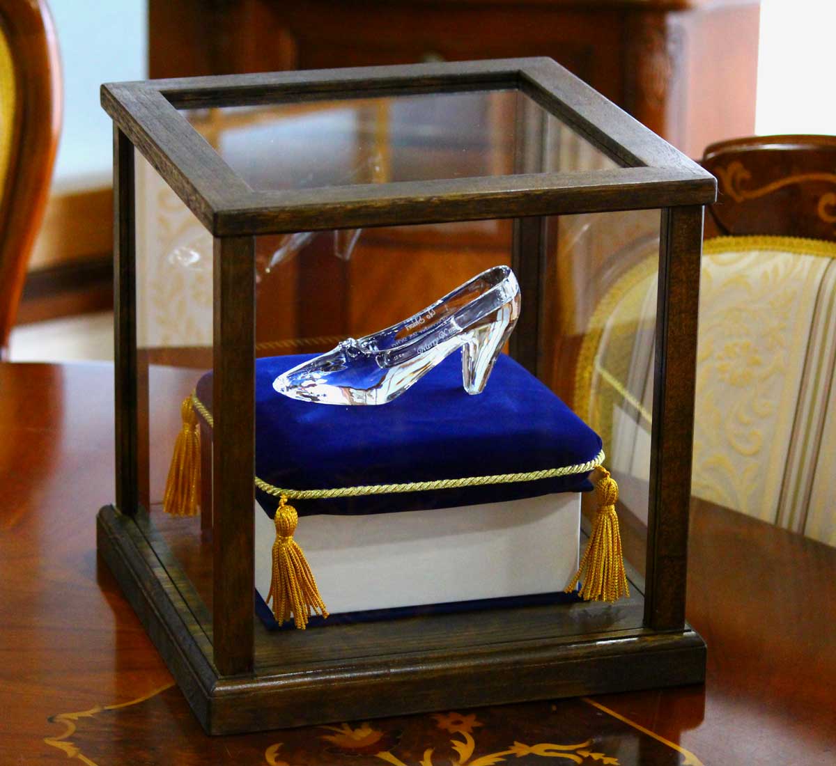 ガラスの靴　HappyGlassShoe　専用ディスプレイケース 木製バージョン