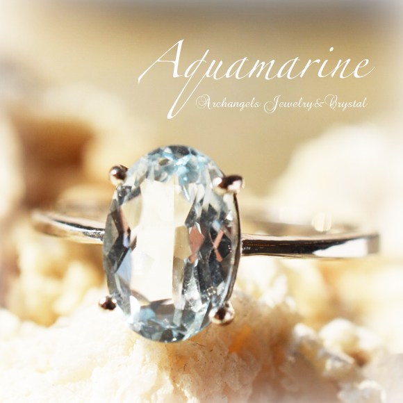 天然石 パワーストーン|　アクアマリン　リング　指輪　アーキエンジェルズ