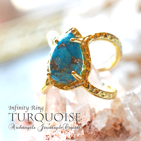 天然石 パワーストーン|ターコイズ　トルコ石　12月の誕生石　14K　14金　リング　プレゼント　アーキエンジェルズ　大分市