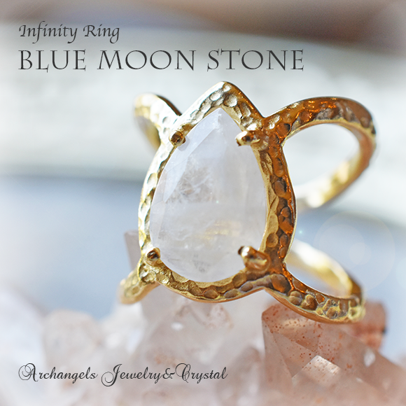 天然石 パワーストーン|ブルームーンストーン　ムーンストーン　14K　14金　リング　プレゼント　アーキエンジェルズ　大分市
