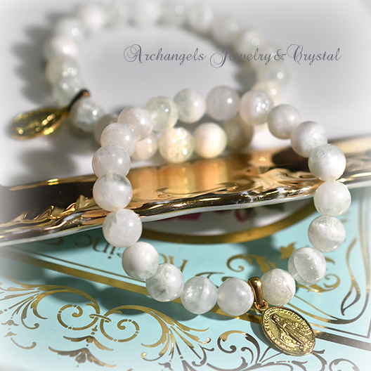 【Outlet!!】フローライトシリカ・ブレス8mm(メダイ付)