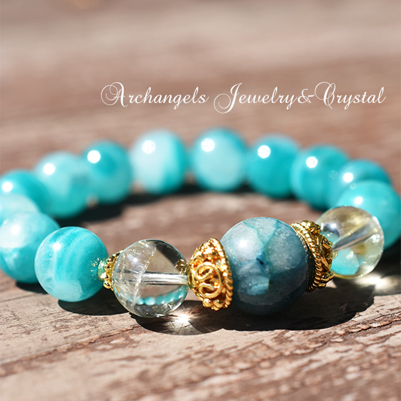 ジュエル・ブレス「Healing＆Balance」 クォンタムクワトロシリカ*アマゾナイトシリカ