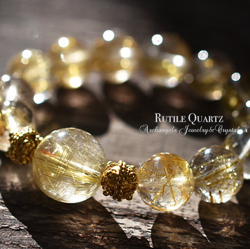 「Golden Power」ルチルクォーツ・ブレス 16mm&12mm