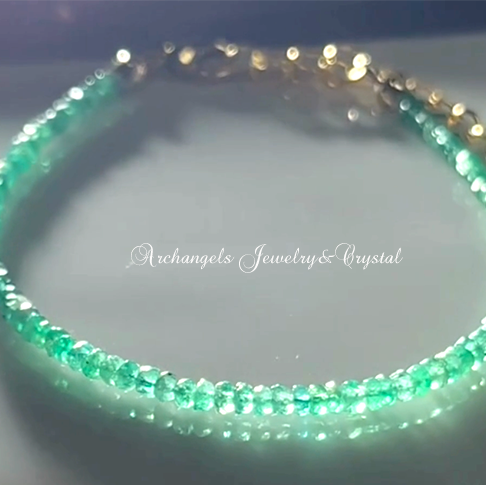 エメラルド・ブレスレット(アジャスター付き）